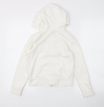Preloved Gap Girls White   Full Zip Jumper Size M - Back