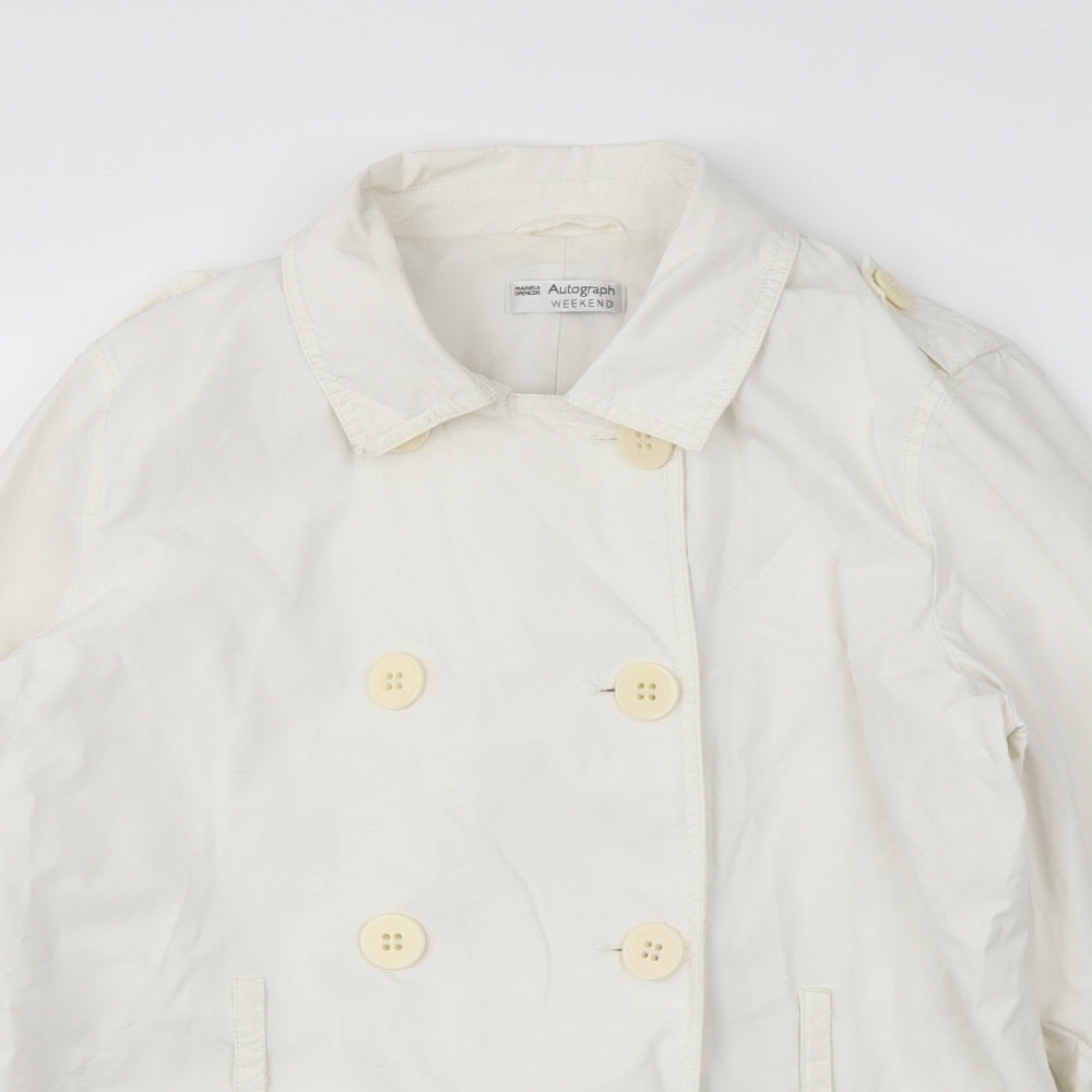 Marks & Spencer Womens Ivory   Jacket Coat Size 14