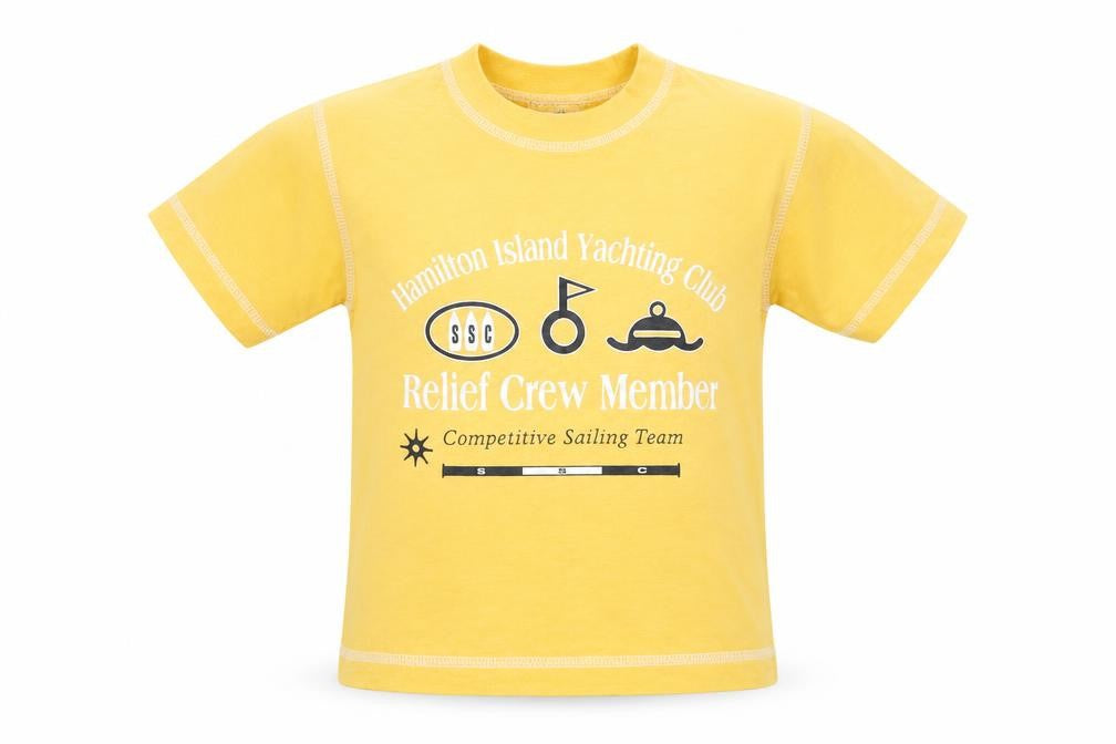 Serious Stuff Boys Yellow   Basic T-Shirt Size 12 Months  - Sailing