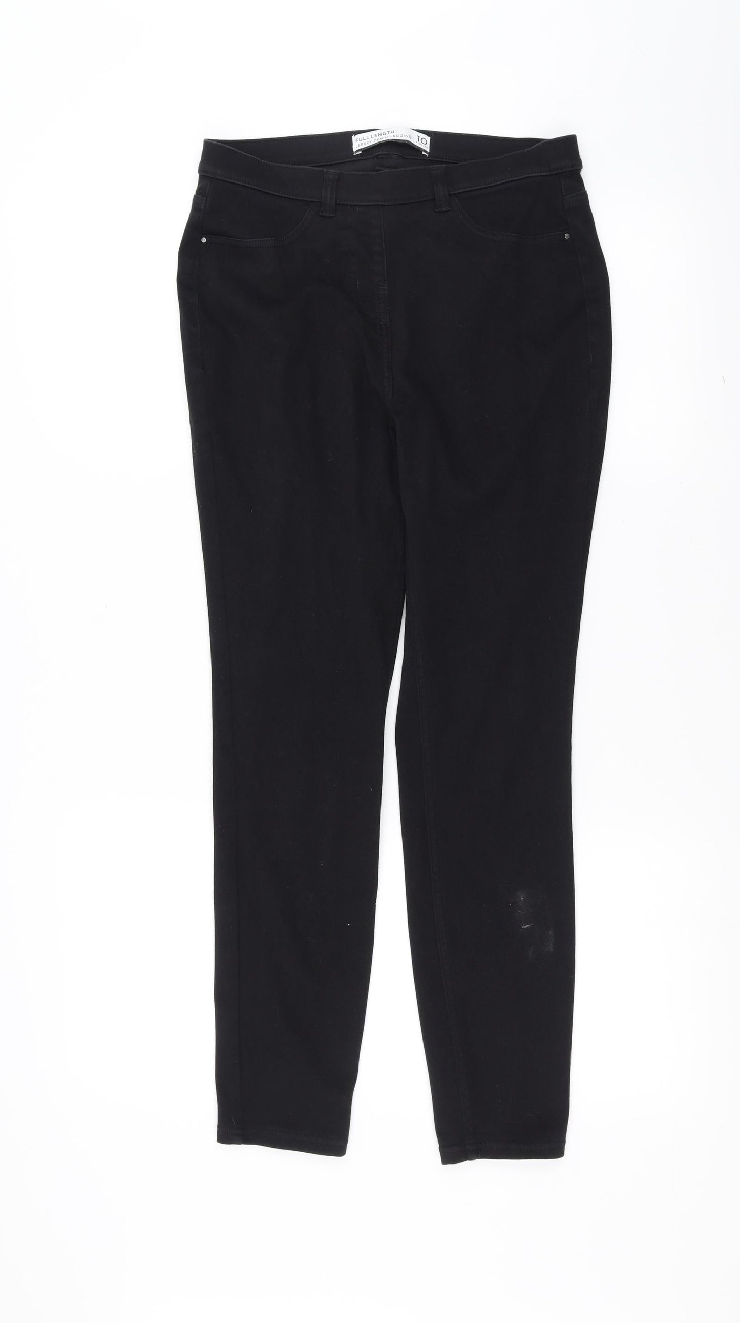 Preworn Womens Black  Denim Jegging Jeans Size 10 L27 in