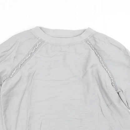 Preloved NEXT Womens Grey   Basic Blouse Size 10  - Chain detail - Detail