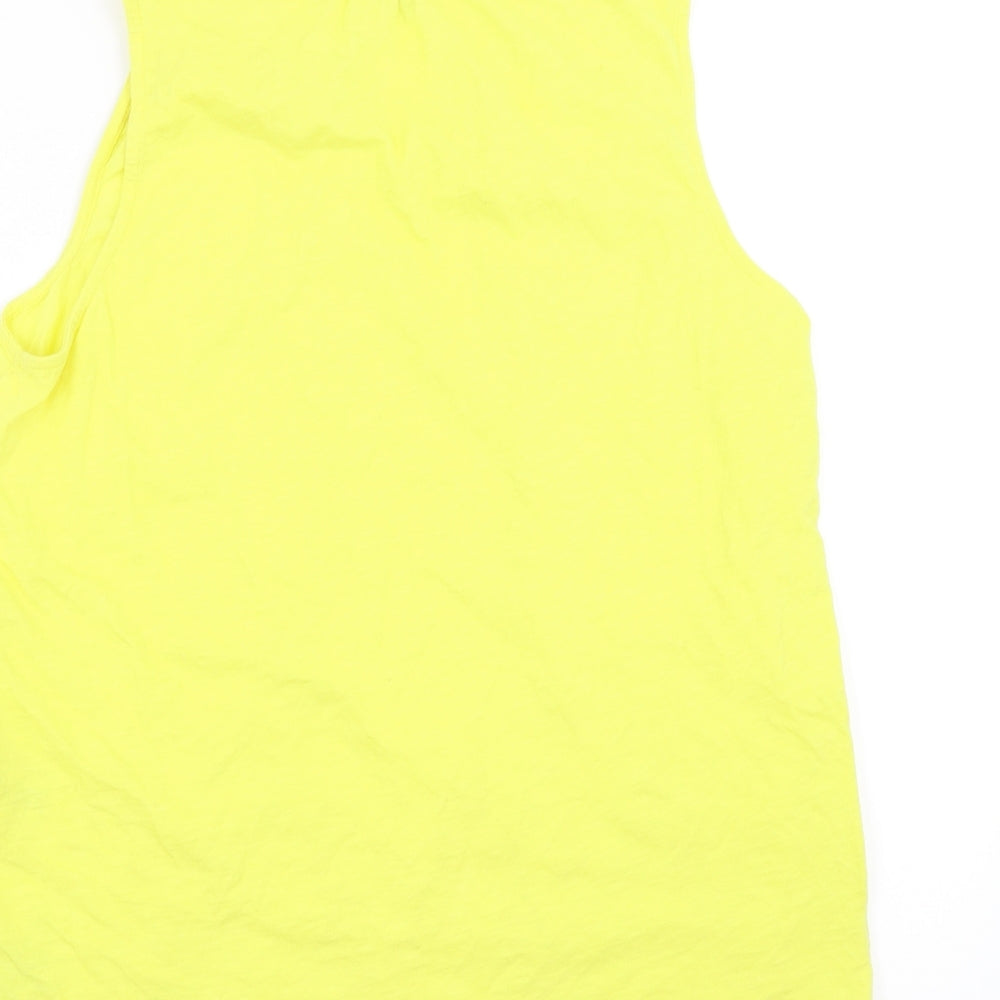 NEXT Womens Yellow   Basic Blouse Size 14  - cut out floral detail