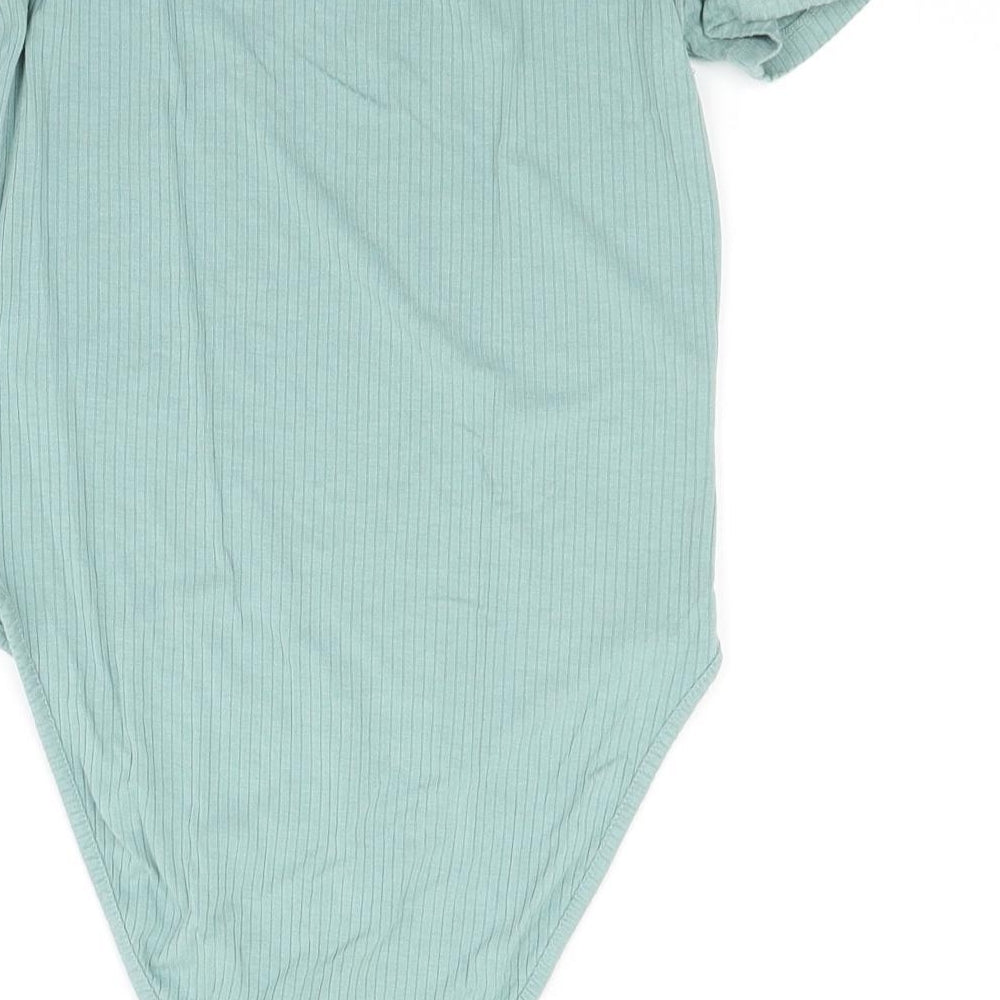 Topshop Womens Green  Jersey Leotard One-Piece Size 10