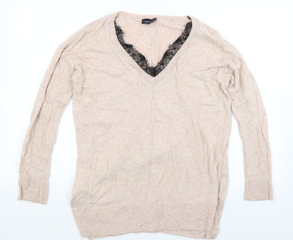Topshop Womens Pink  Knit Pullover Jumper Size 6