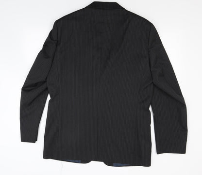 Next Mens Grey Striped  Jacket Coat Size 42