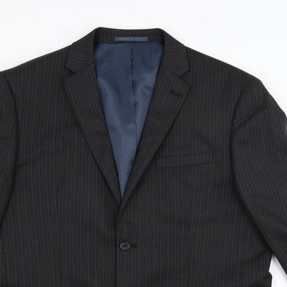 Next Mens Grey Striped  Jacket Coat Size 42