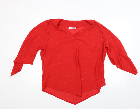 Preloved Feminine Womens Red   Basic Blouse Size 20 - Front