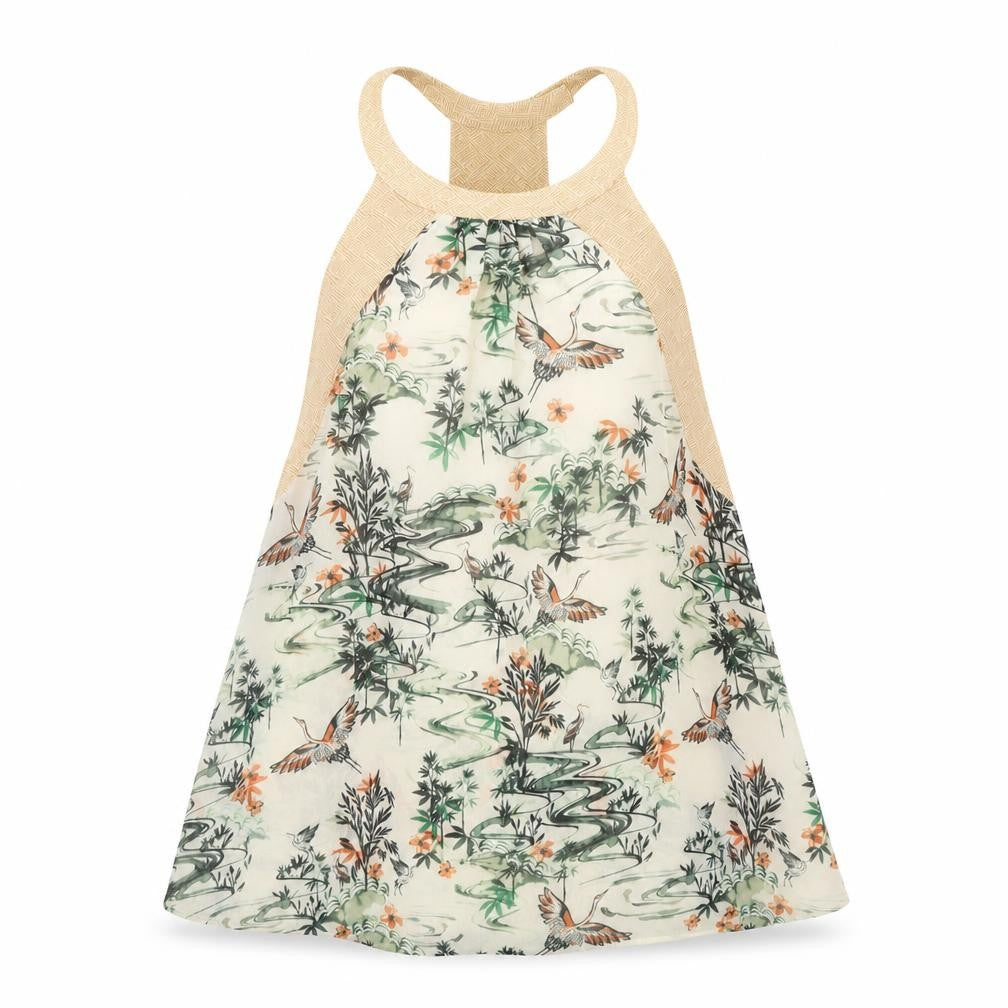 H&M Womens Green Floral  Basic Blouse Size S