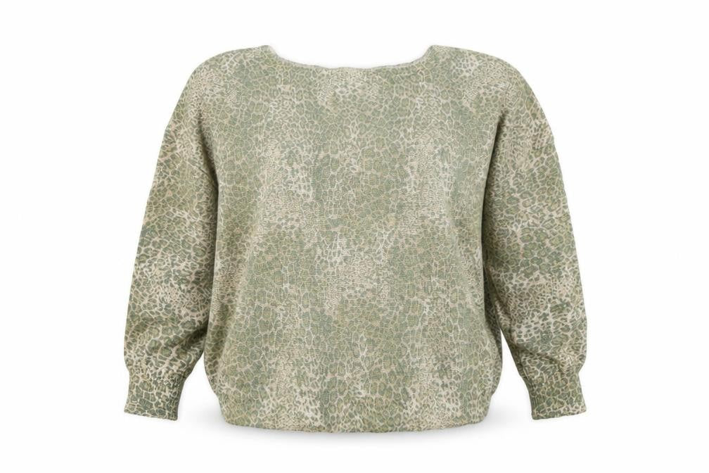 Collezioni Leonardo Womens Brown Animal Print  Pullover Jumper Size S