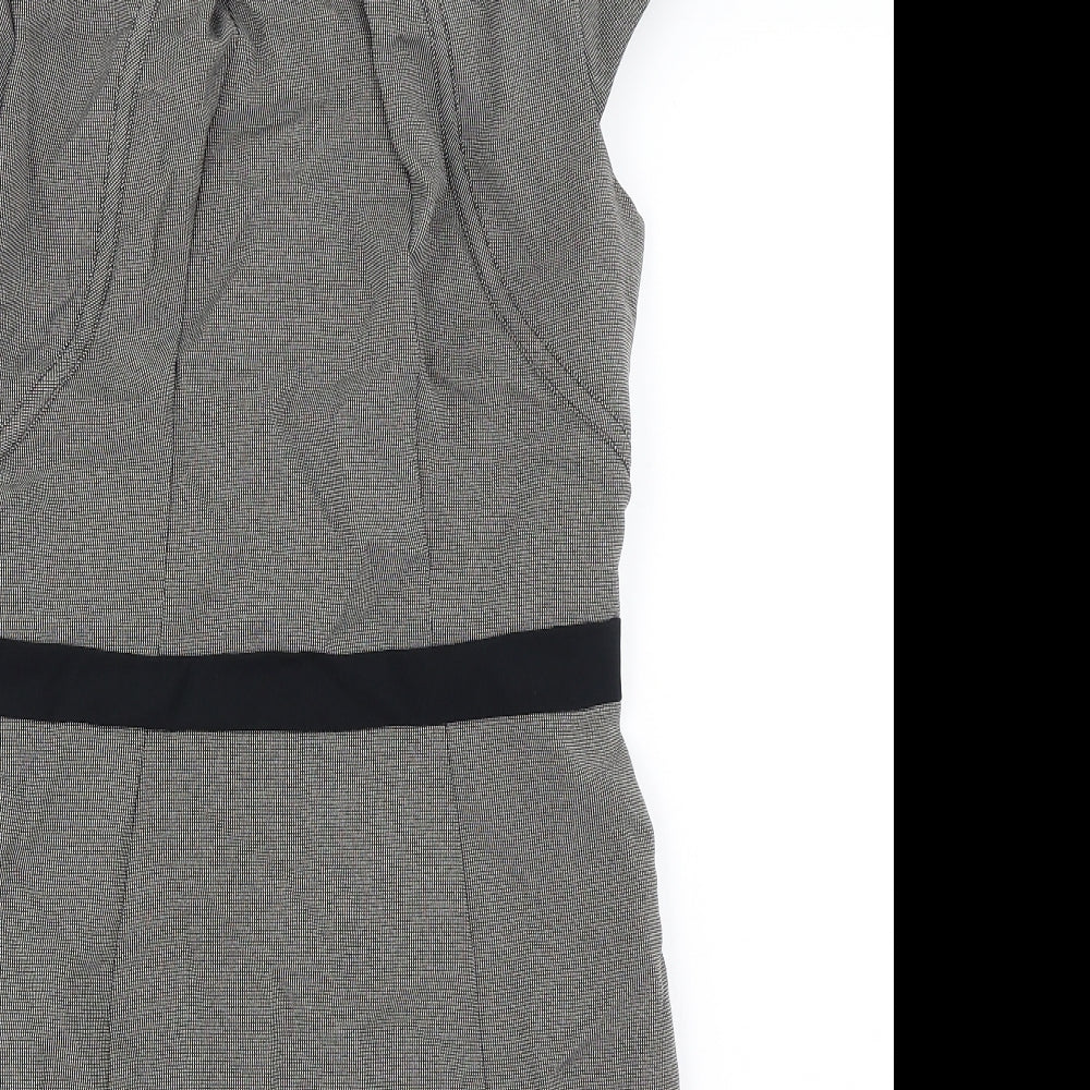 New Look Womens Black Check  Pencil Dress  Size 12