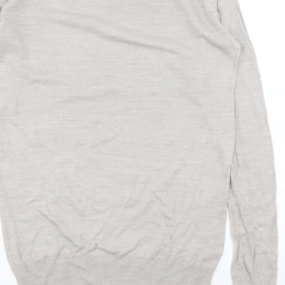 Industrialize Mens Beige  Knit Pullover Jumper Size S
