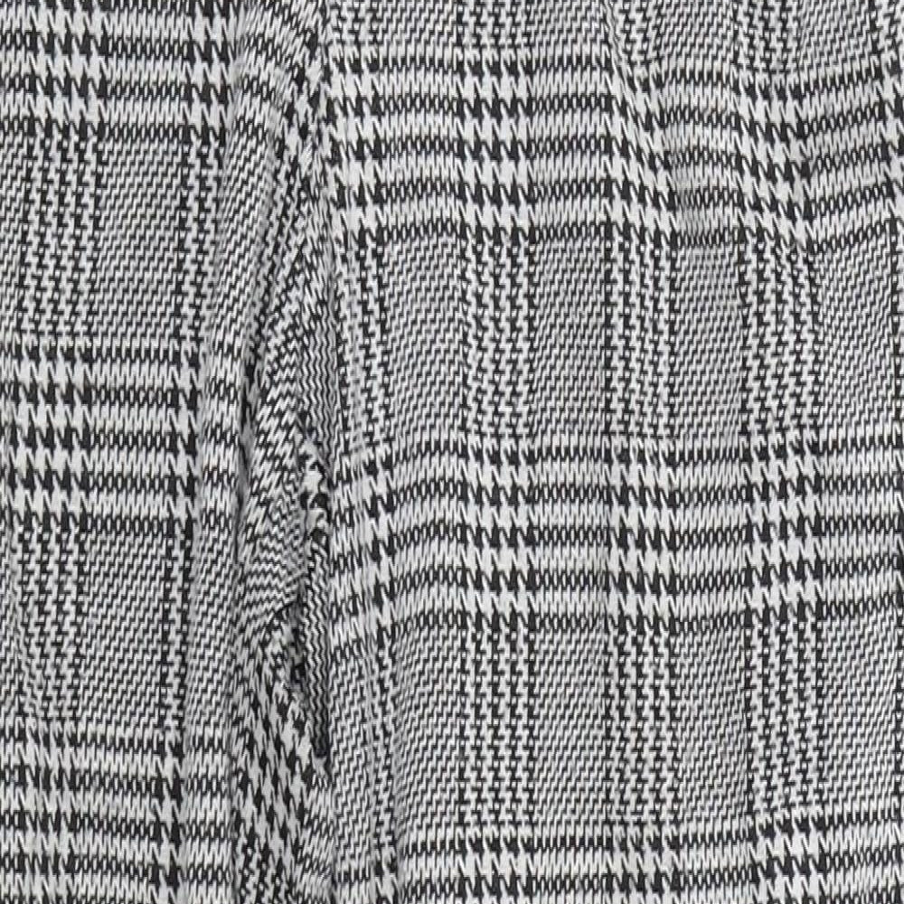 Divided Womens Black Check  Trousers  Size S L25 in