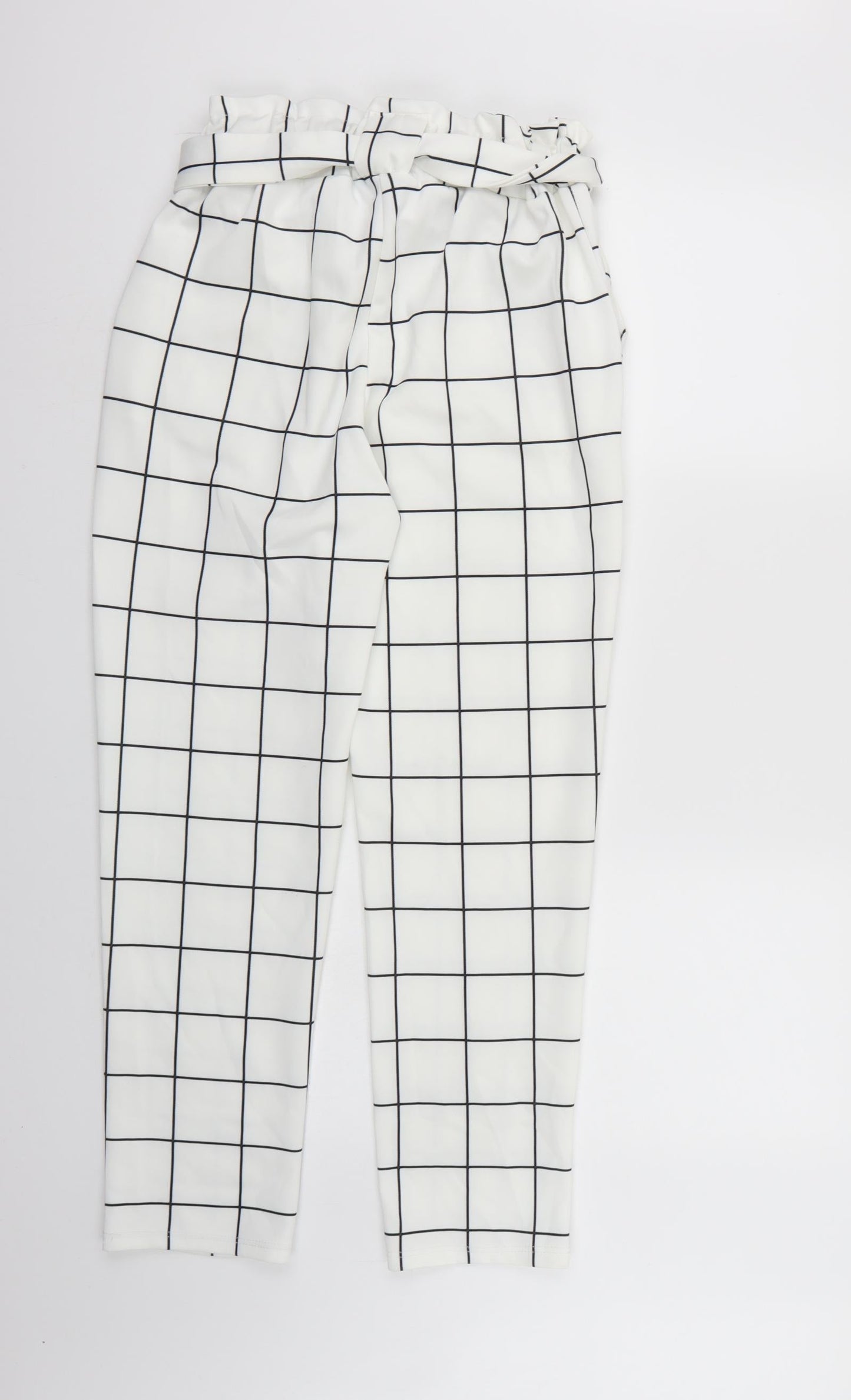 Cameo Rose Womens White Check  Bloomer Trousers Size M L26 in