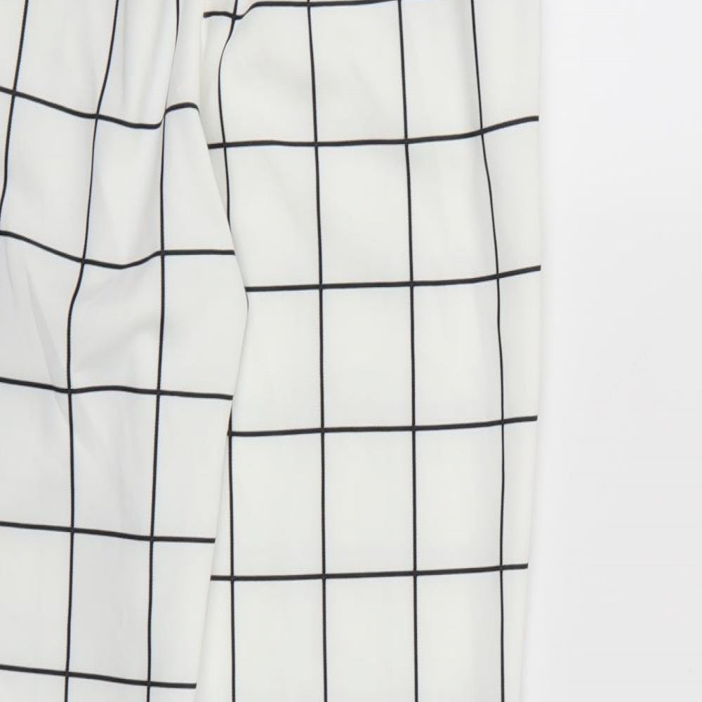 Cameo Rose Womens White Check  Bloomer Trousers Size M L26 in