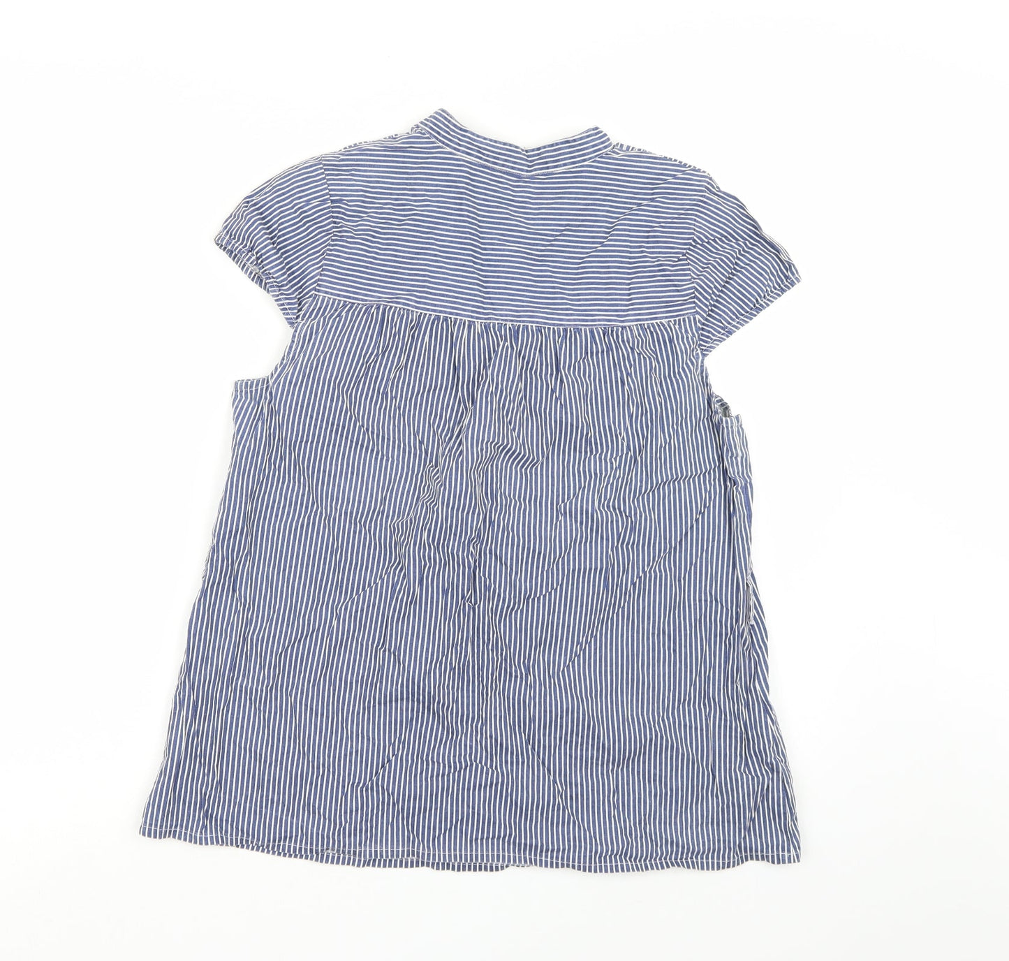 VERO MODA Womens Blue Striped  Basic Blouse Size M
