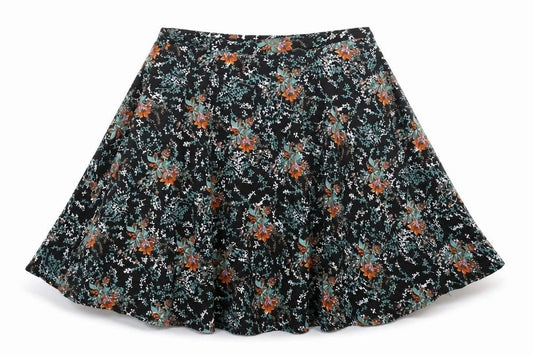 Atmosphere Womens Black Floral  A-Line Skirt Size 14
