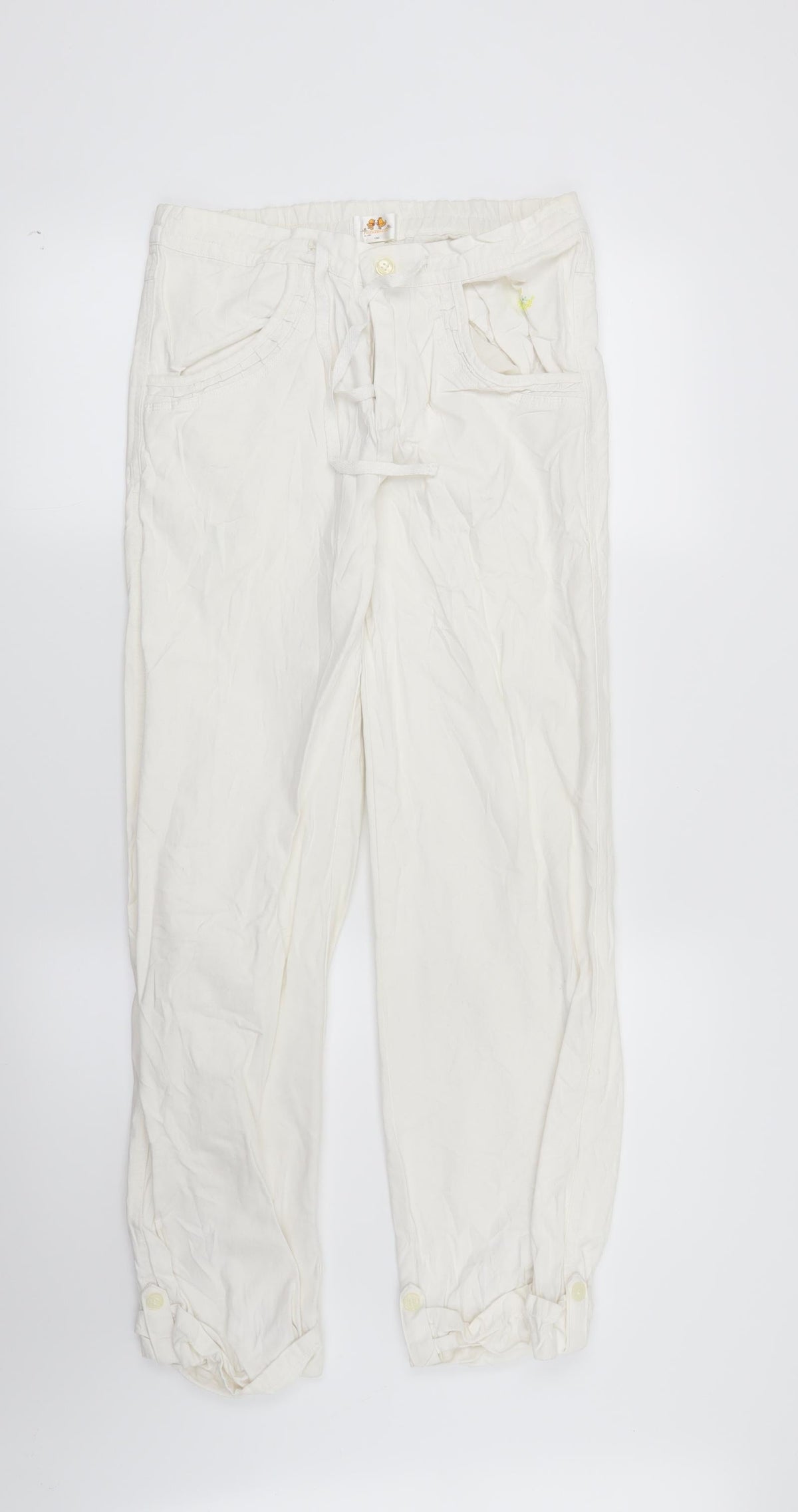 Preworn Womens White   Trousers  Size 28 in L28 in
