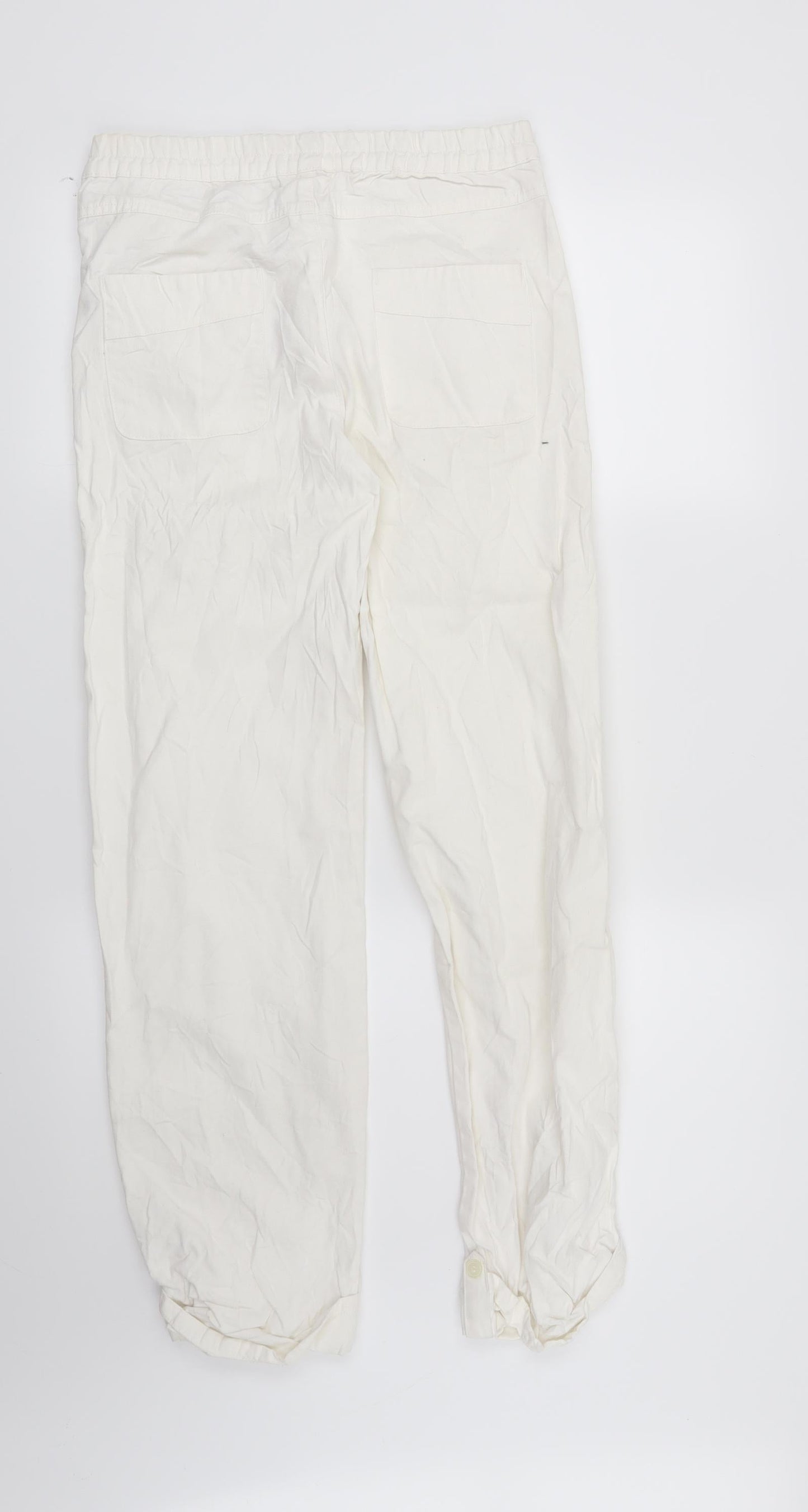 Preworn Womens White   Trousers  Size 28 in L28 in