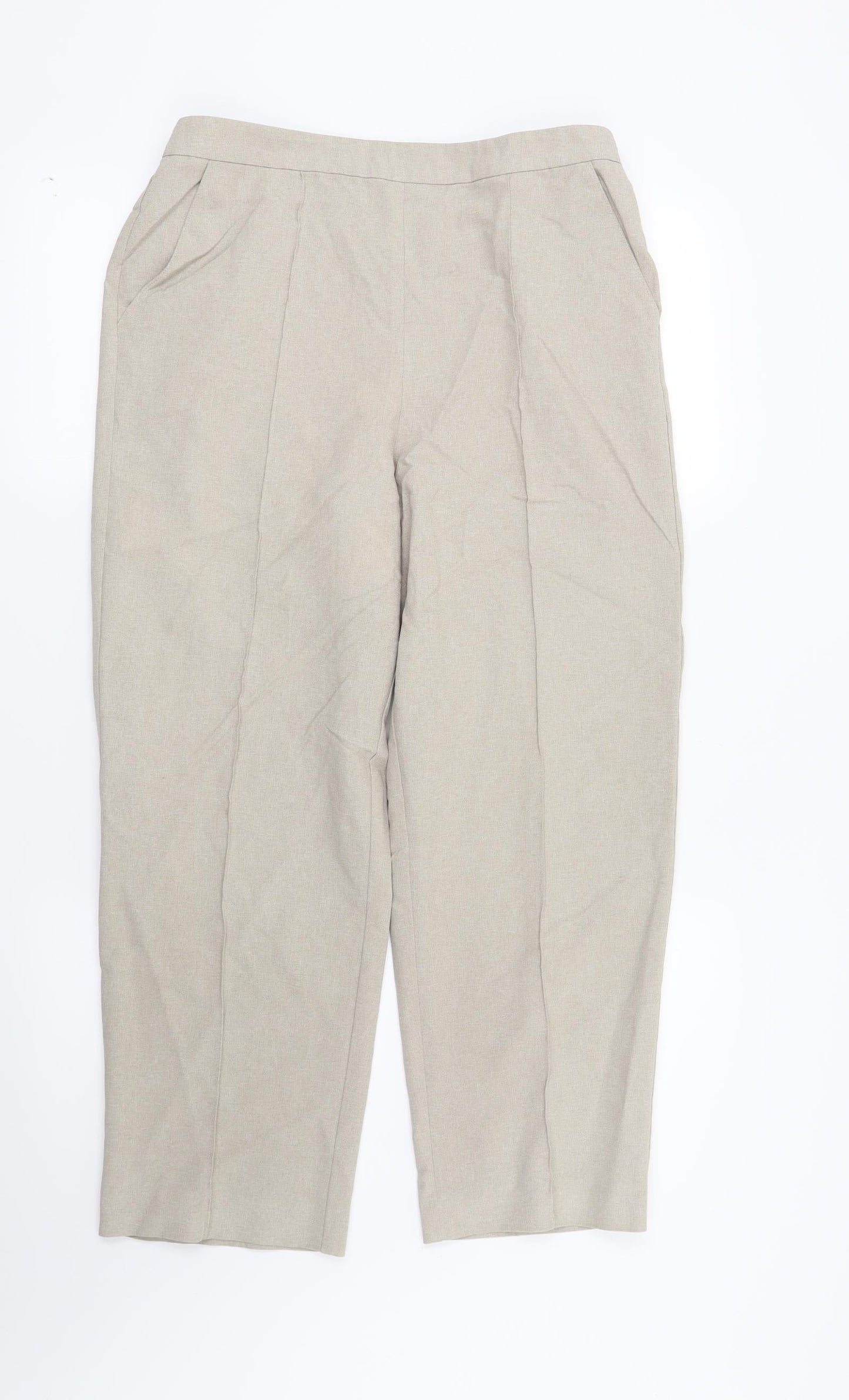 Isle Womens Beige   Trousers  Size 12 L25 in