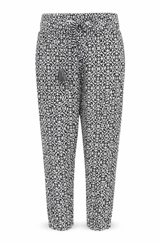 Noppies Womens Black Geometric  Trousers  Size S L27 in