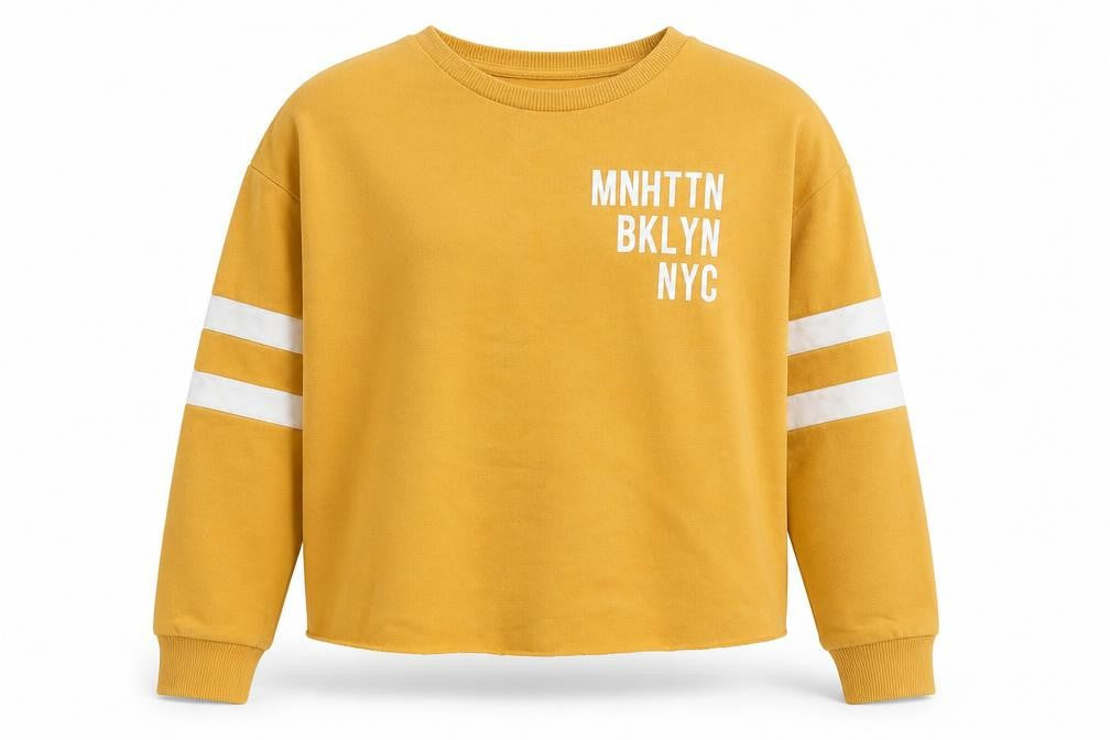 New Look Girls Yellow   Pullover Sweatshirt Size 14-15 Years  - MNHTTN BKLYN NYC