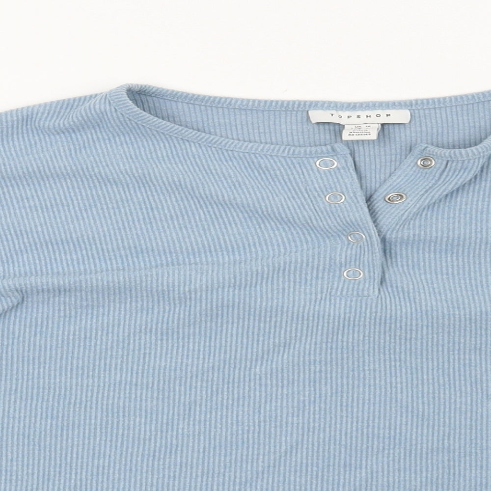 Topshop Womens Blue   Pullover Sweatshirt Size 14