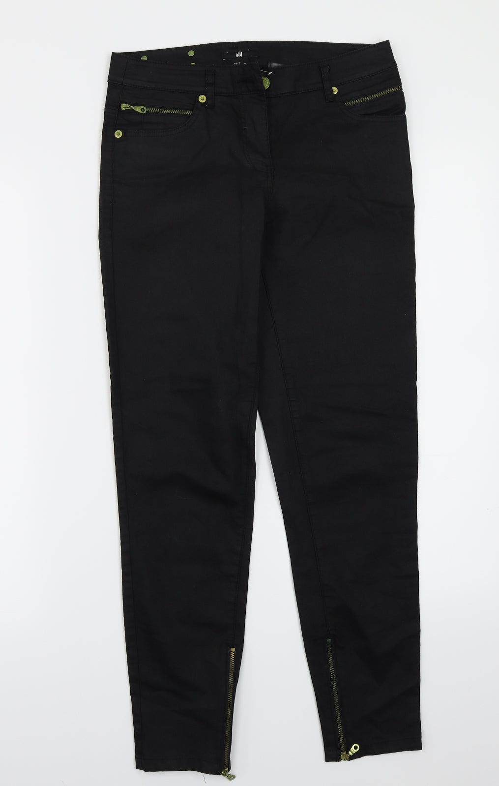 H&M Womens Black   Straight Jeans Size 4 L26 in