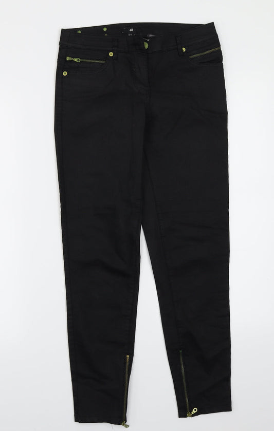H&M Womens Black   Straight Jeans Size 4 L26 in