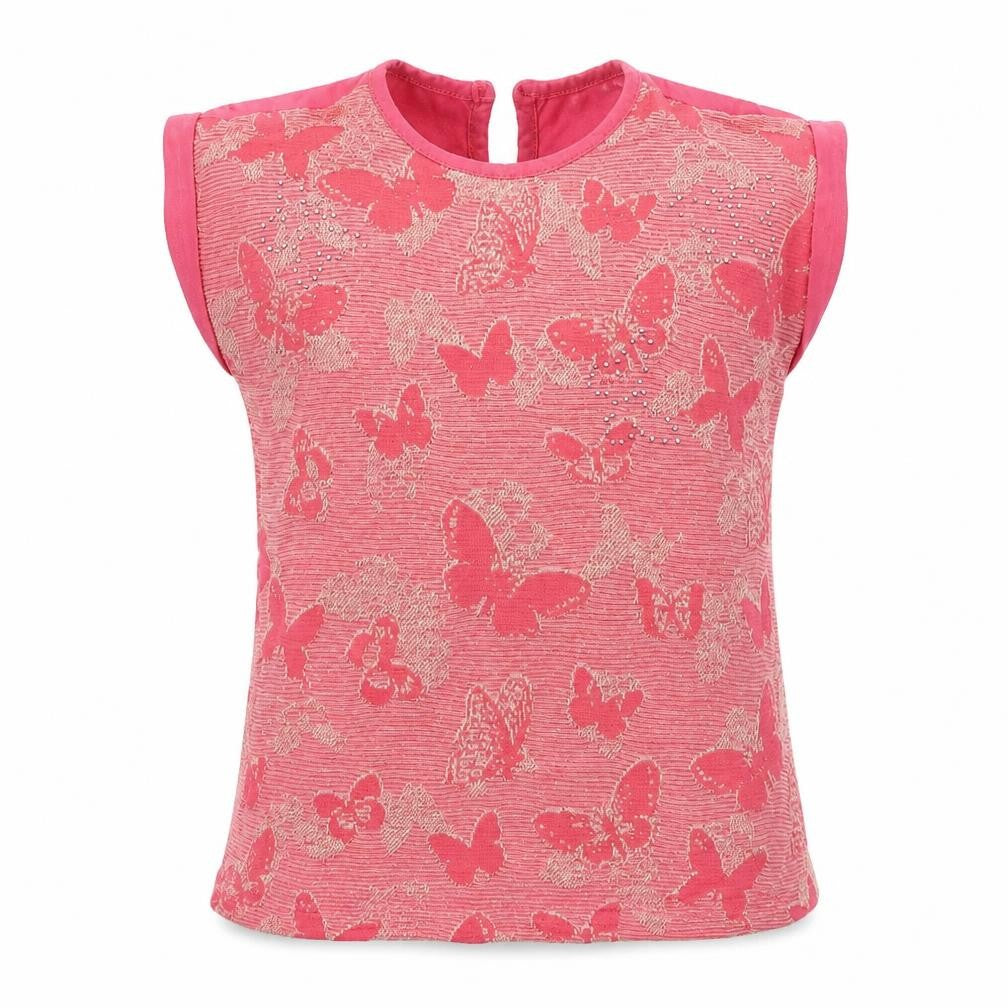 M&Co Girls Pink   Basic T-Shirt Size 5-6 Years