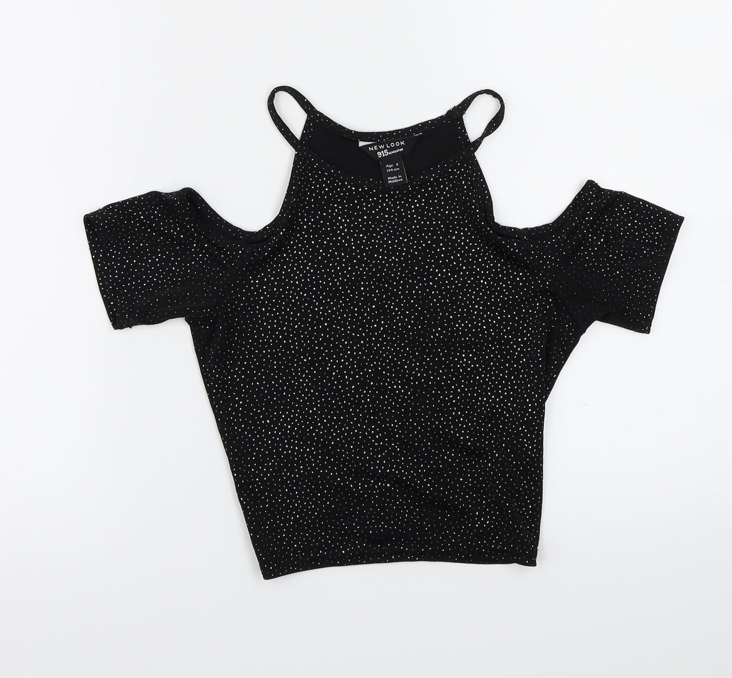 Newlook Girls Black   Basic T-Shirt Size 9 Years