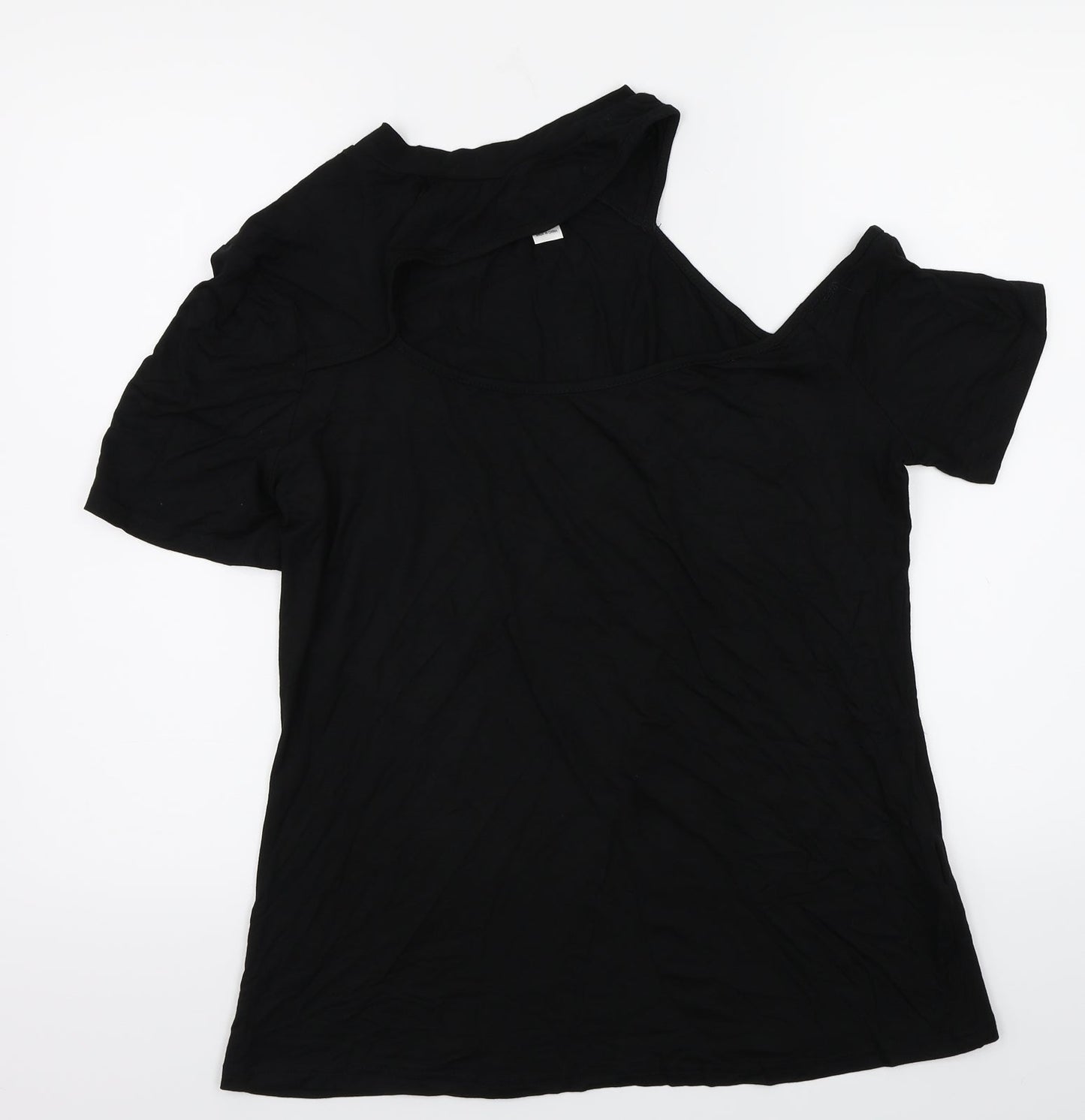 Preworn Womens Black   Basic T-Shirt Size XL