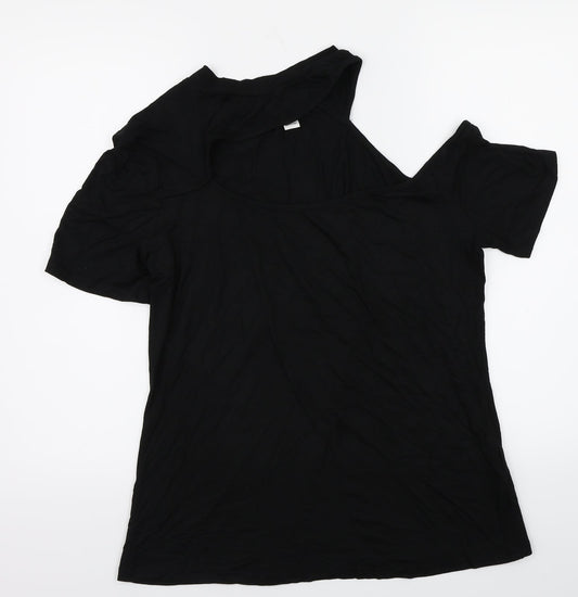 Preworn Womens Black   Basic T-Shirt Size XL