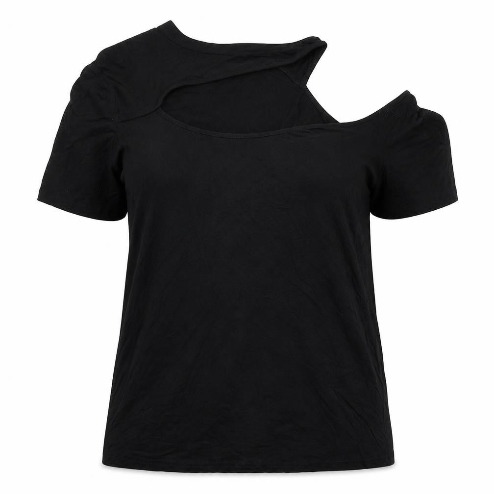 Preworn Womens Black   Basic T-Shirt Size XL