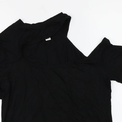 Preworn Womens Black   Basic T-Shirt Size XL
