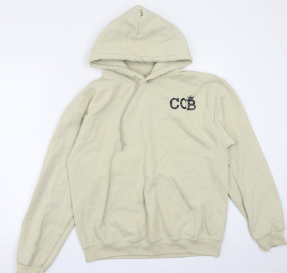 Preloved Gildan Womens Beige   Pullover Hoodie Size M - Front