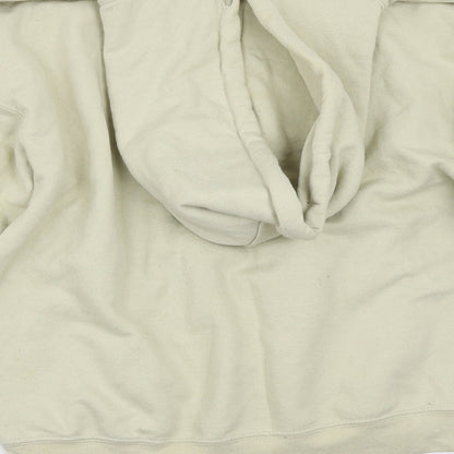 Preloved Gildan Womens Beige   Pullover Hoodie Size M - Label