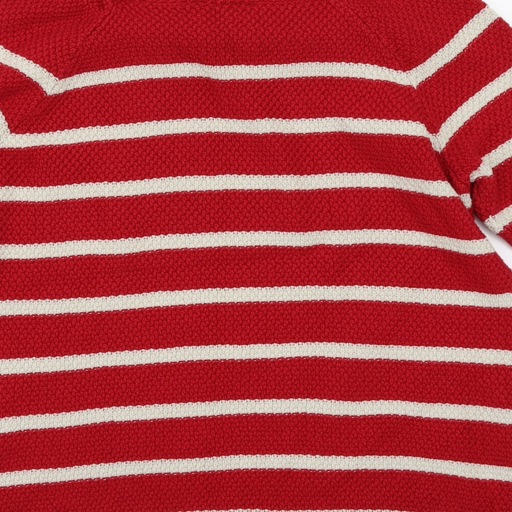 Per Una Womens Red Striped  Pullover Jumper Size 10