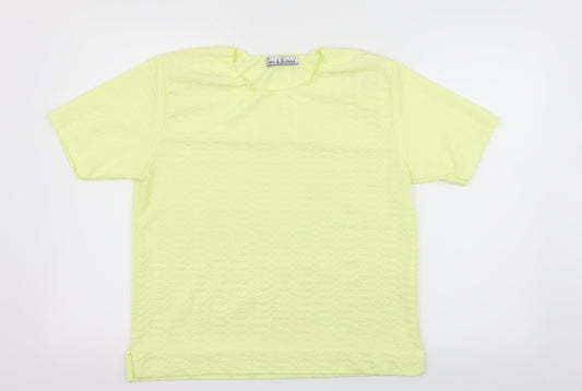 Pure & Natural Womens Yellow   Basic T-Shirt Size 14