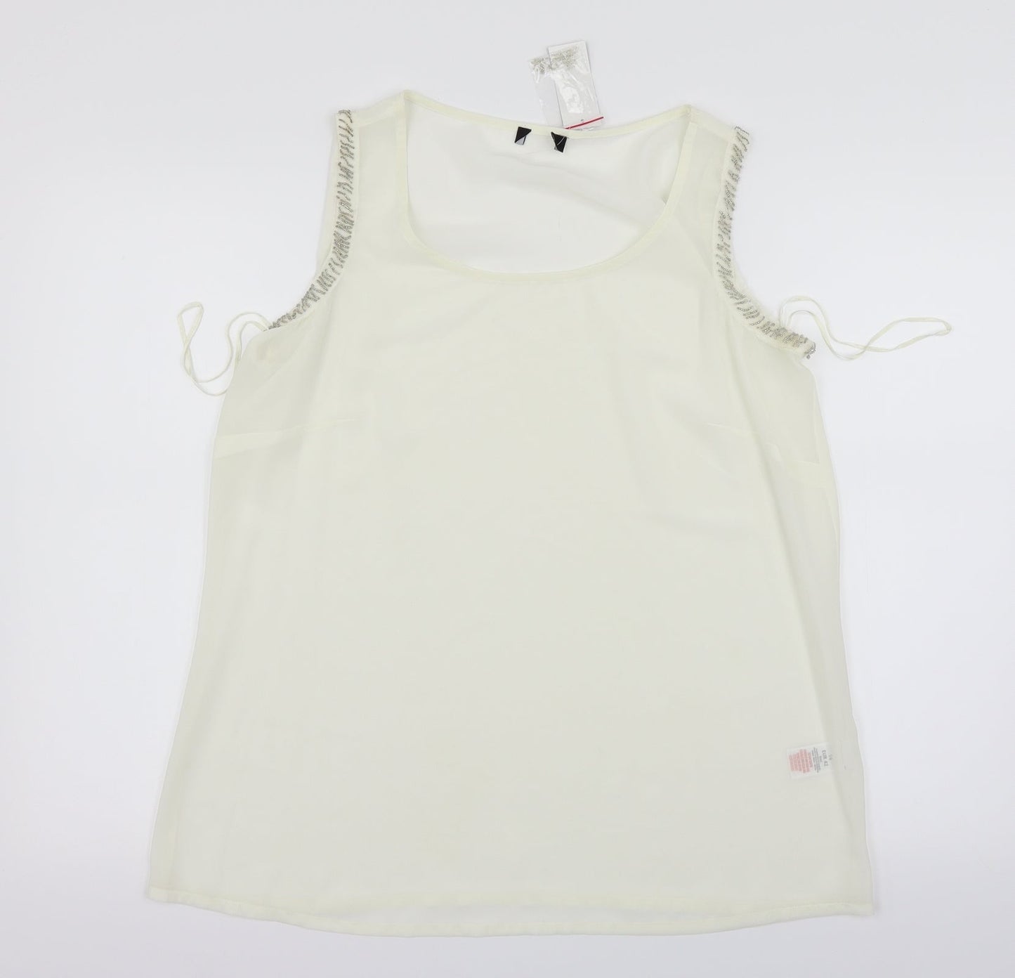 Preworn Womens White   Basic Tank Size 14