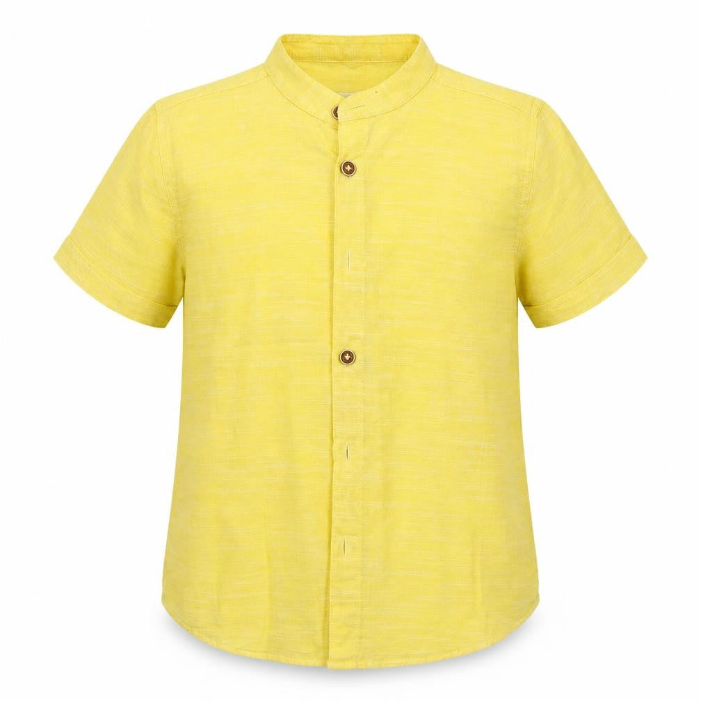 LC Waikiki Girls Yellow Houndstooth  Basic Blouse Size 5-6 Years