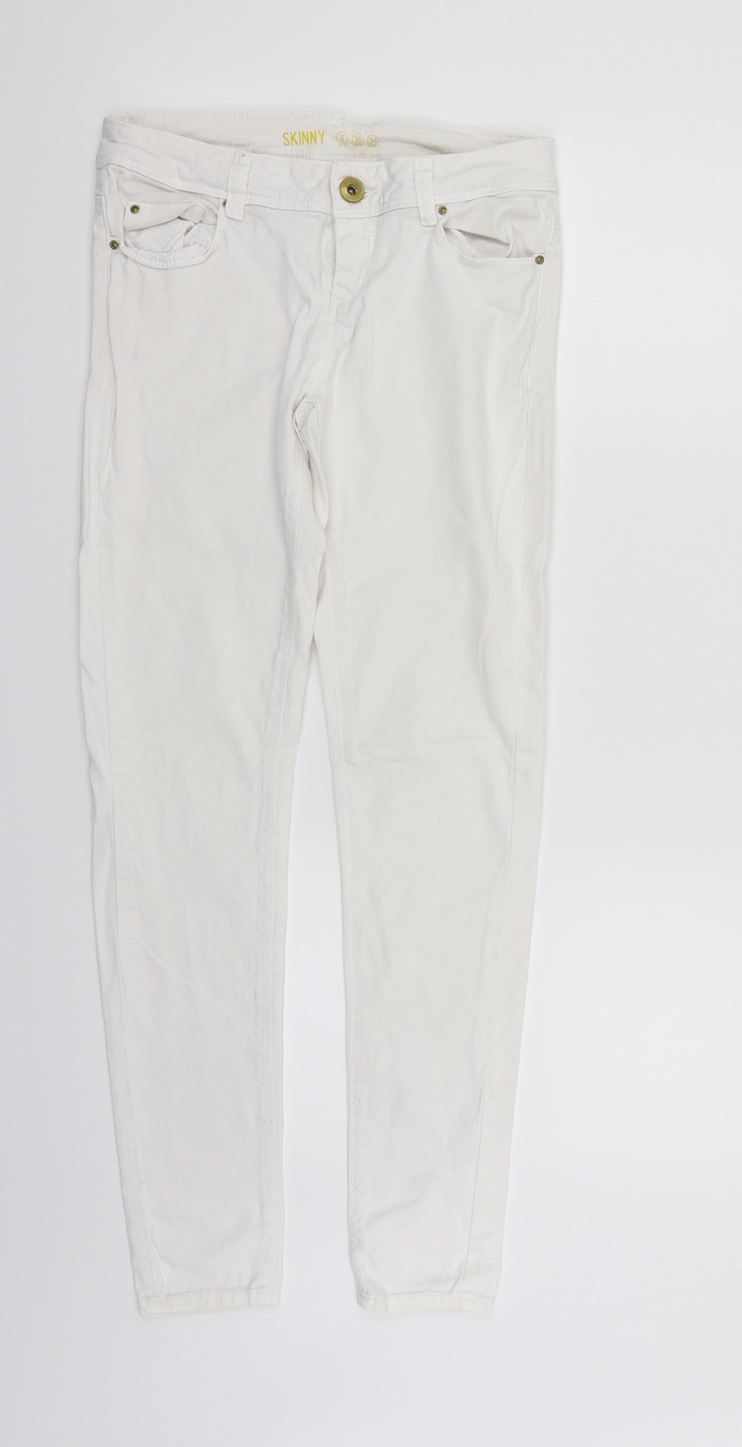 deniem & co Womens White   Skinny Jeans Size 8 L28 in