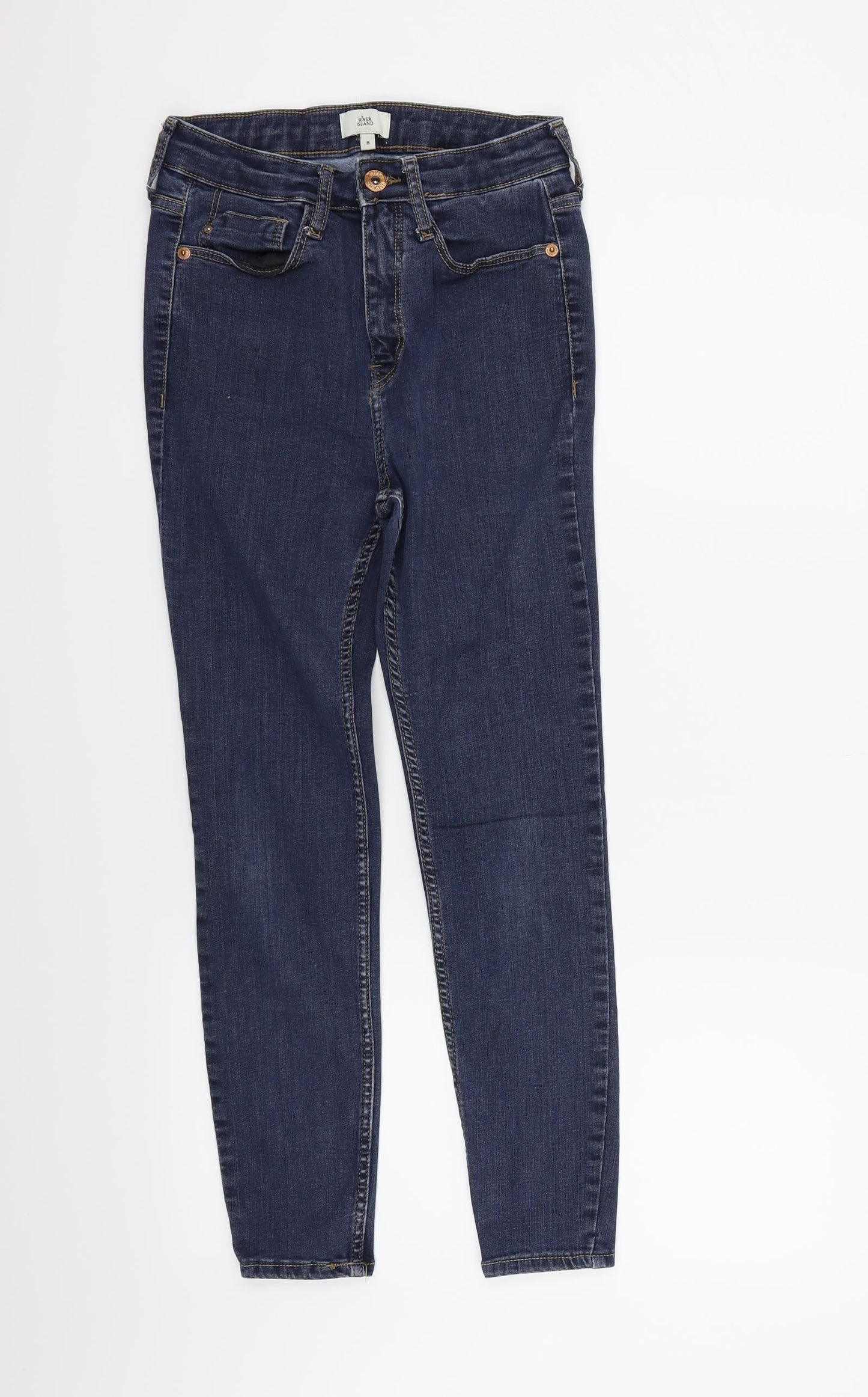 River Island Womens Brown   Straight Jeans Size 8 L26 in