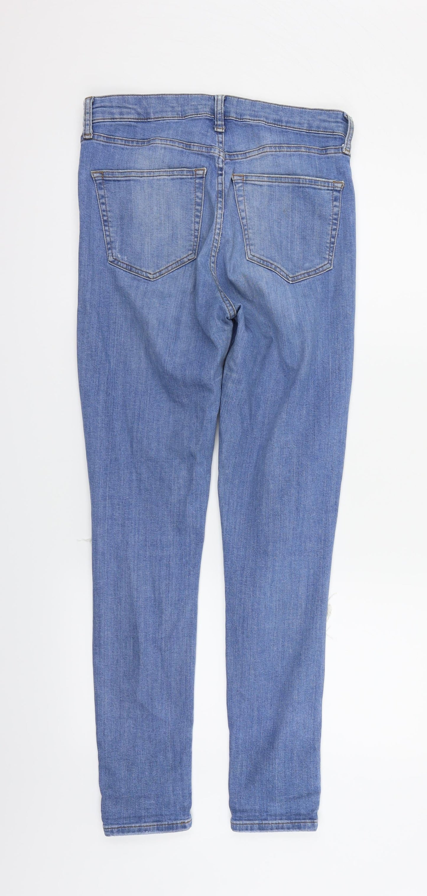 Topshop Womens Blue   Straight Jeans Size M L34 in