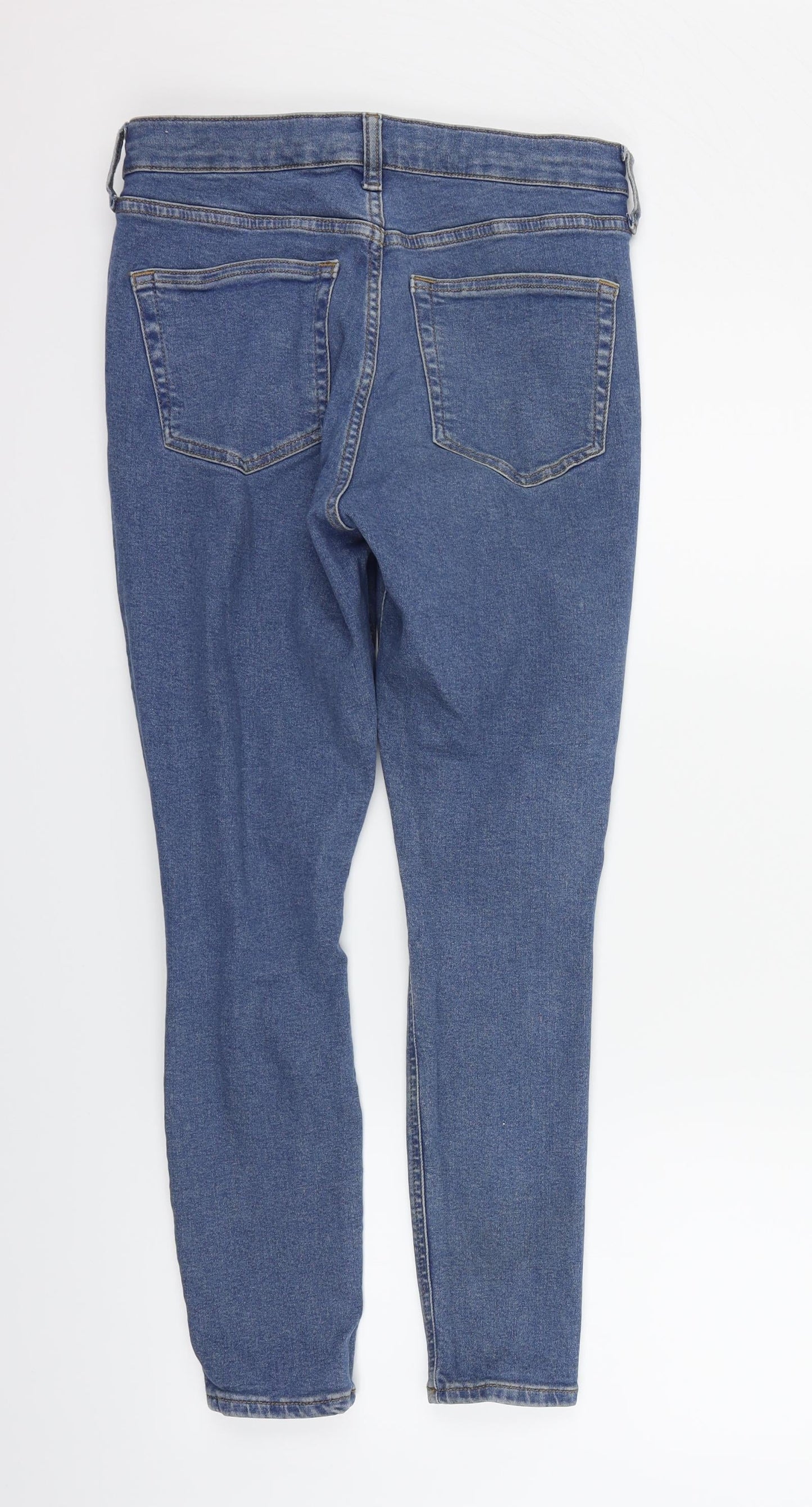 Topshop Womens Blue   Straight Jeans Size M L30 in