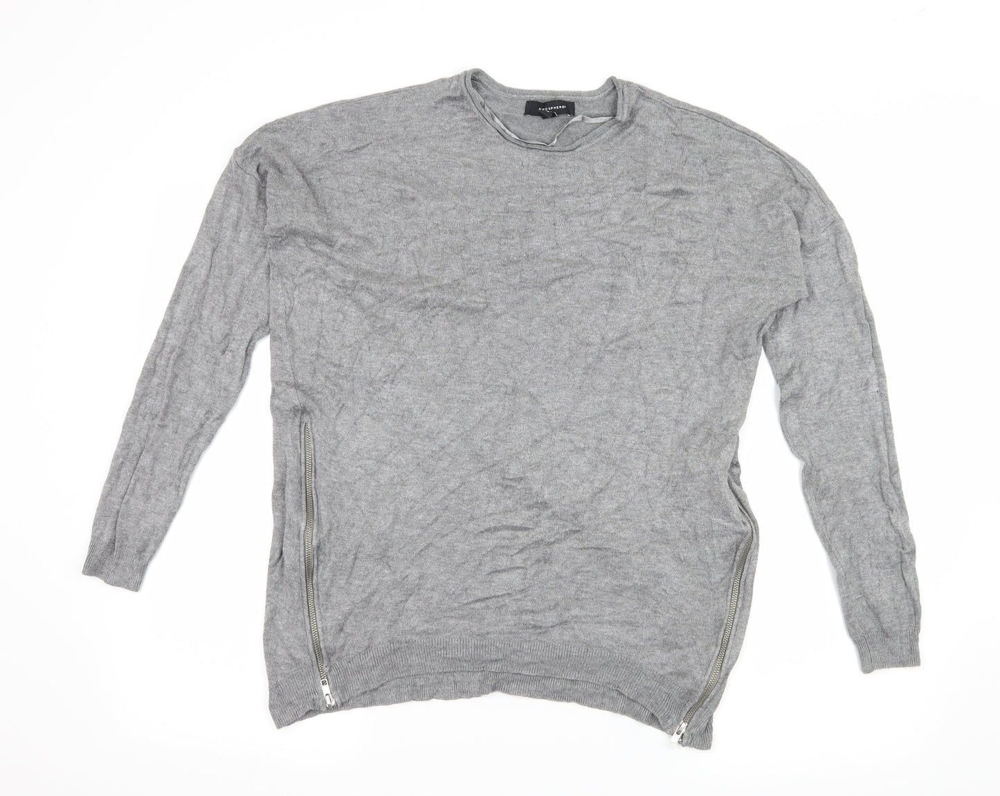 Atmosphere Womens Grey  Jersey Pullover Jumper Size 10