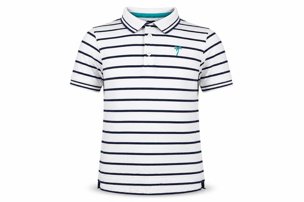 George Boys White Striped Jersey Basic T-Shirt Size 5-6 Years