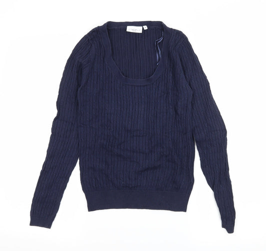 New Look Womens Blue  Knit Pullover Jumper Size 10