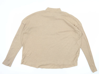 Divided by H&M Womens Beige  Jersey Pullover Jumper Size M
