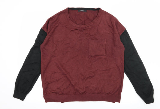 George Womens Red  Knit Pullover Jumper Size 14