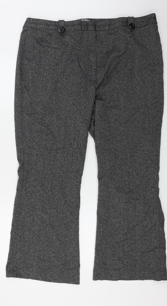Glamorosa  Womens Grey   Trousers  Size 16 L26 in